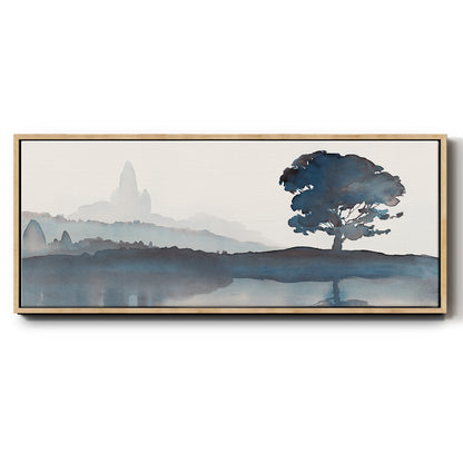 Serene Silhouette II - Floater Framed Canvas Print