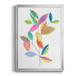 Color Pop Leaves II - Modern Framed Canvas Print