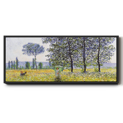 Sunlight Effect Under the Poplars, 1887 - Floater Framed Canvas Print