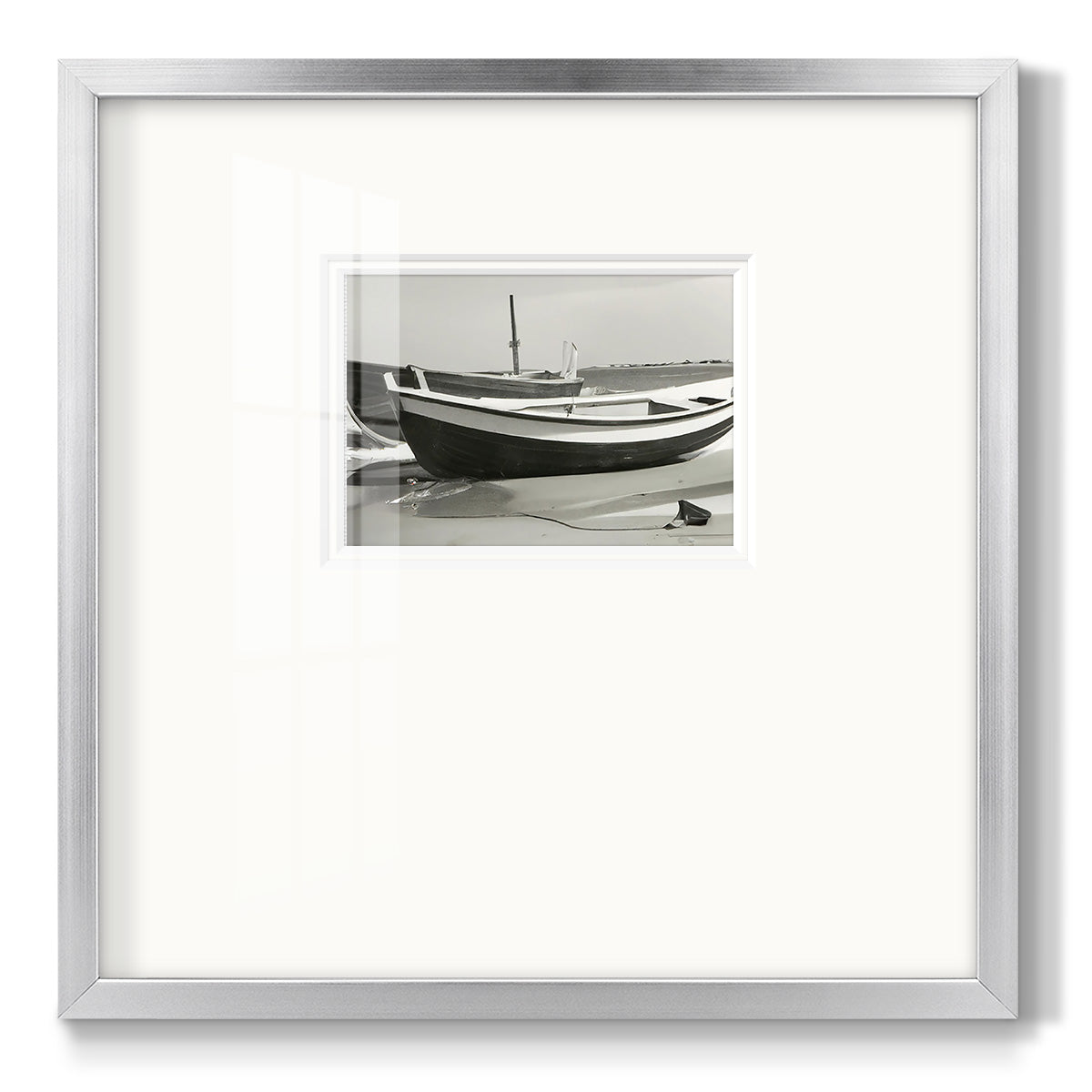 Vintage Rowboat I - Double Matboard Framed Print