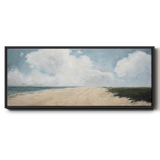 Beach Stroll - Floater Framed Canvas Print