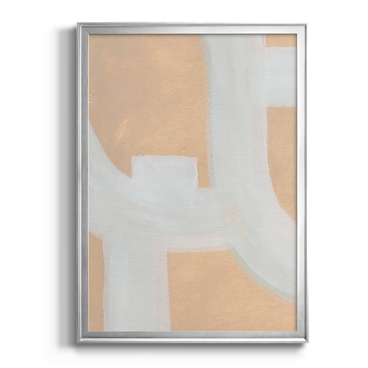 Neutral Winding Paths II - Modern Framed Canvas Print
