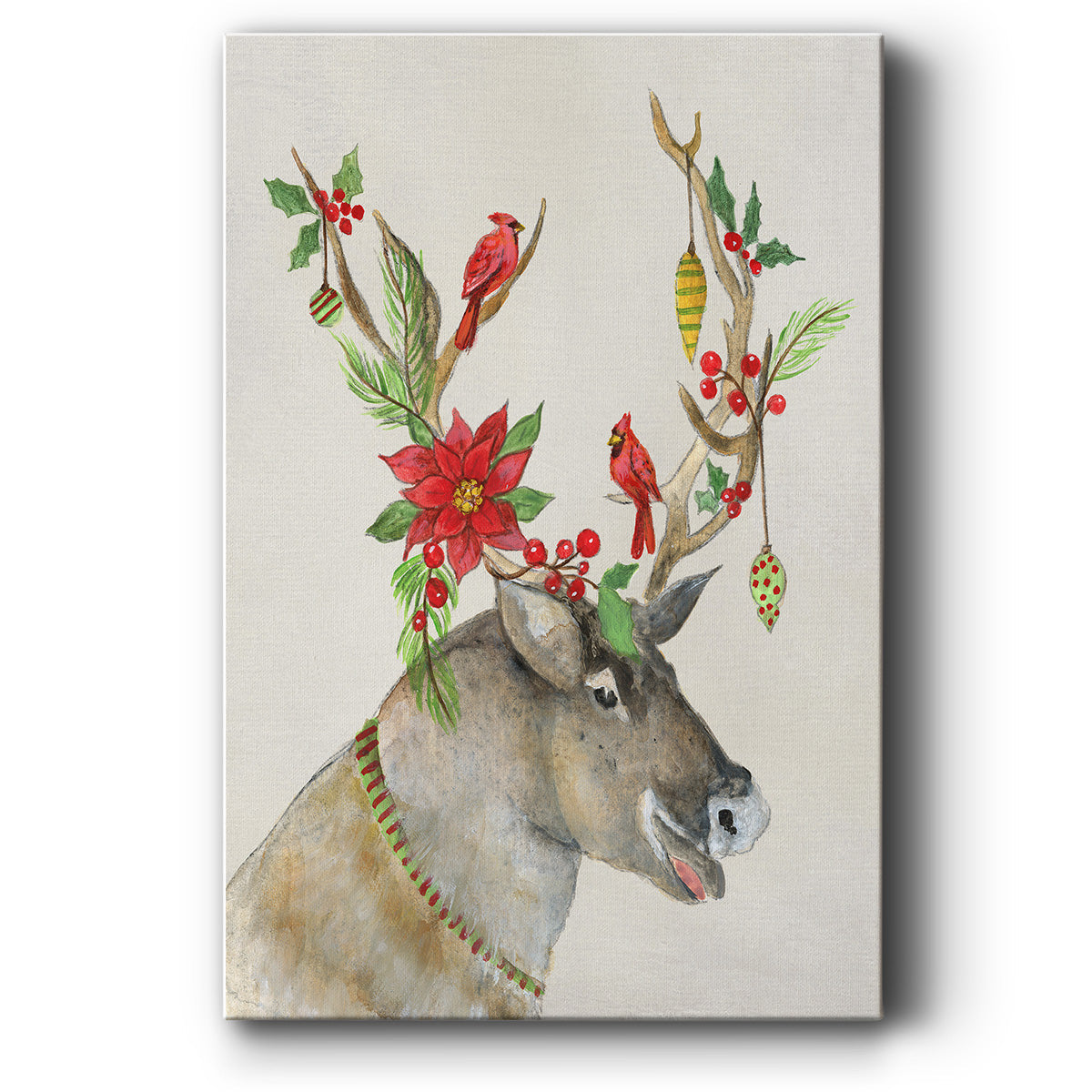 Playful Reindeer I - Gallery Wrapped Canvas