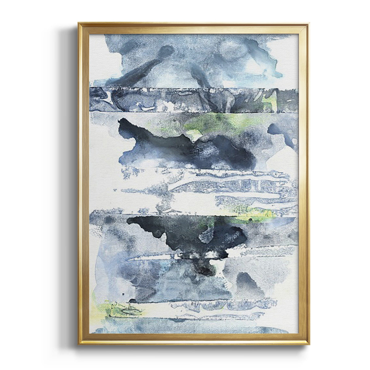 Blue Memories II - Modern Framed Canvas Print