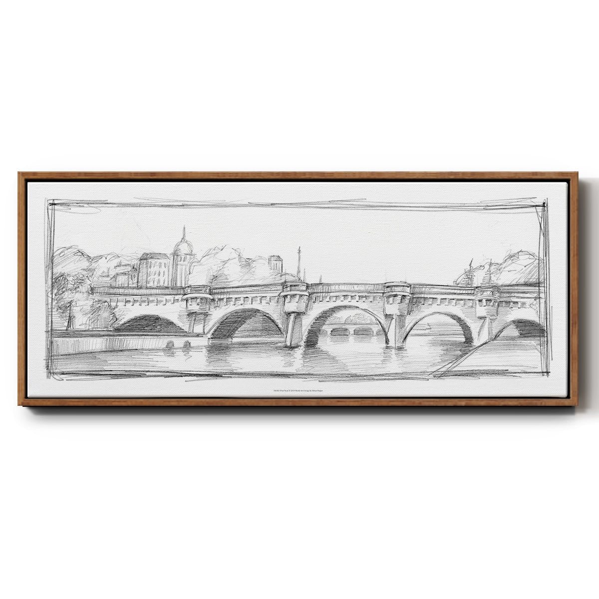 Pont Neuf - Floater Framed Canvas Print