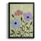 Woodblock Floral III - Modern Framed Canvas Print