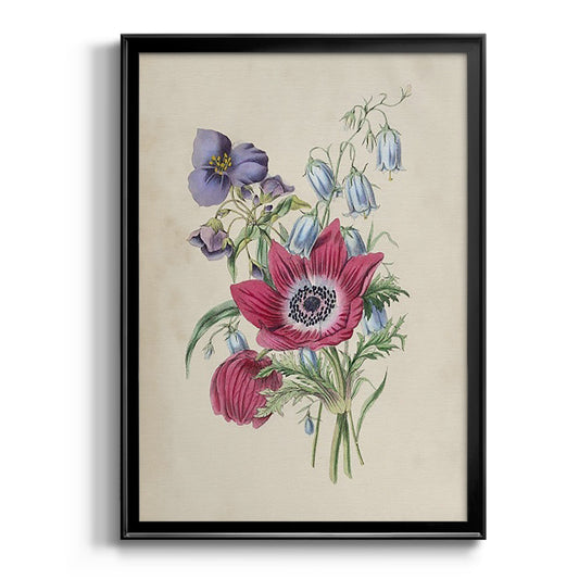 Antique Garden Bouquet I - Modern Framed Canvas Print