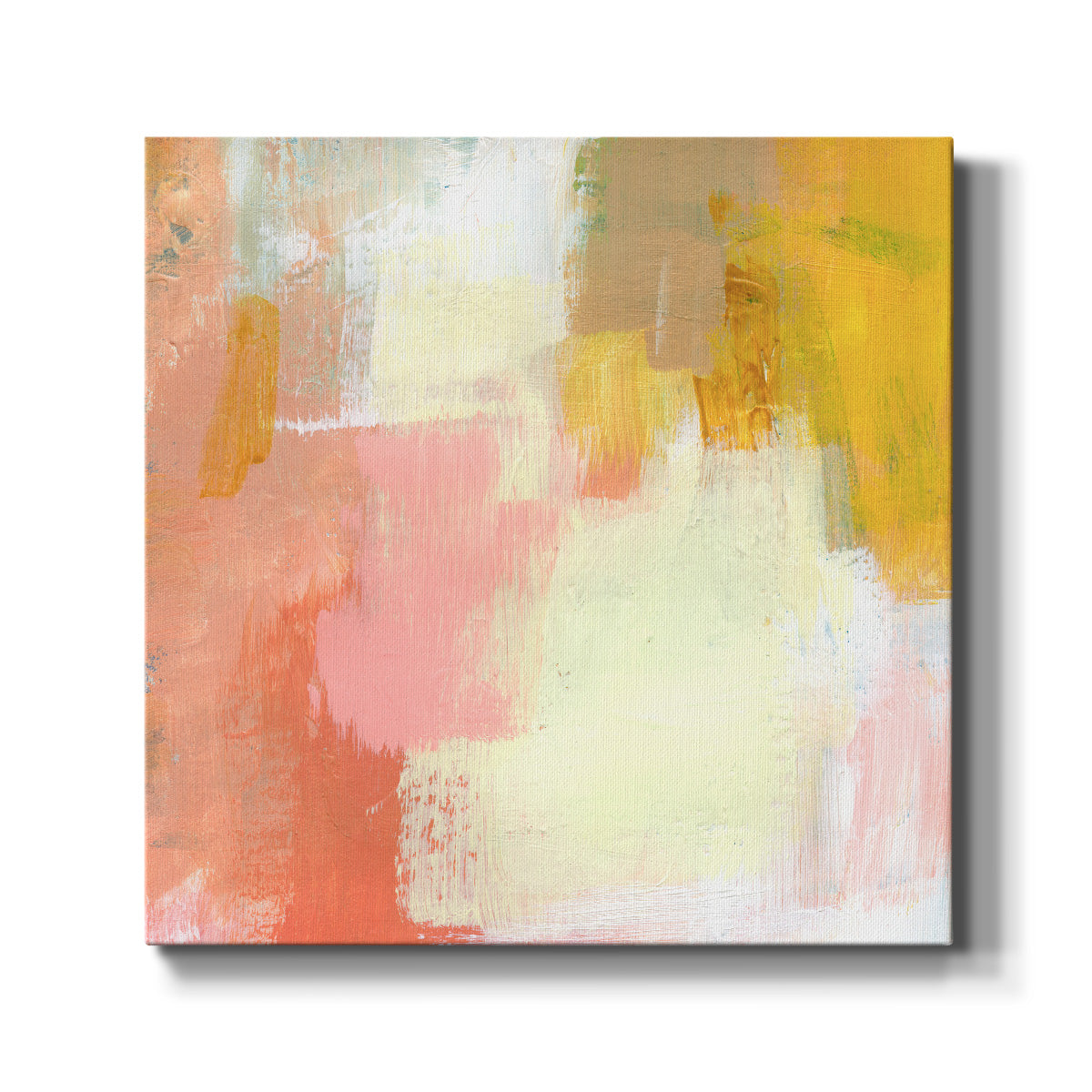 Yellow and Blush I-Premium Gallery Wrapped Canvas - Ready to Hang