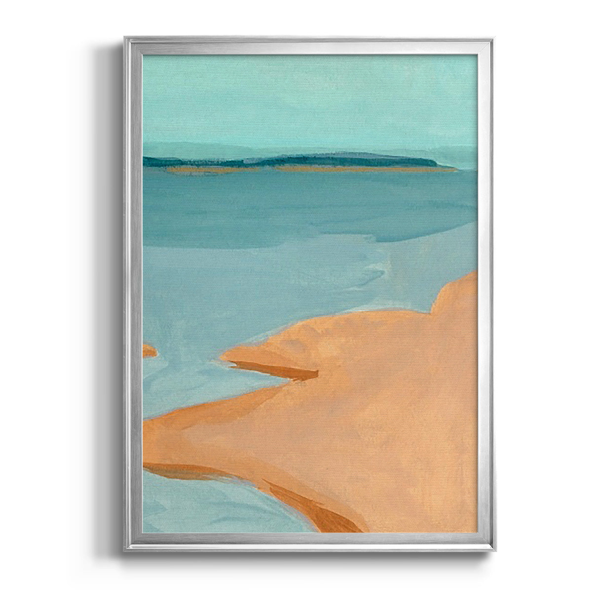 Out on the Sandbar III - Modern Framed Canvas Print