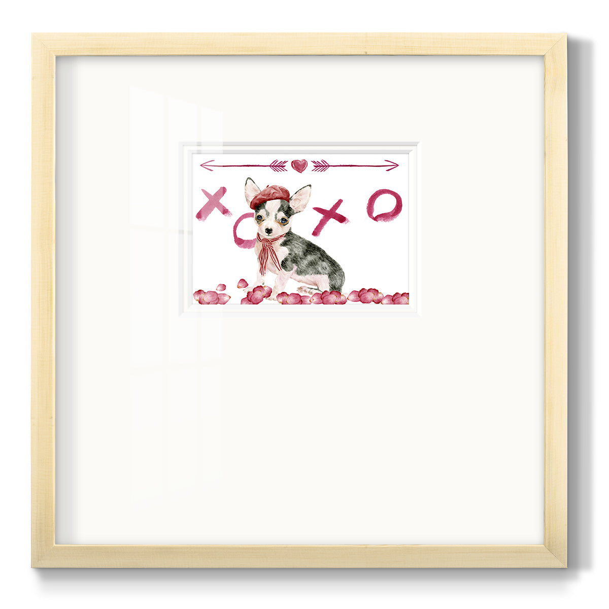 Puppy Valentine Collection A - Double Matboard Framed Print