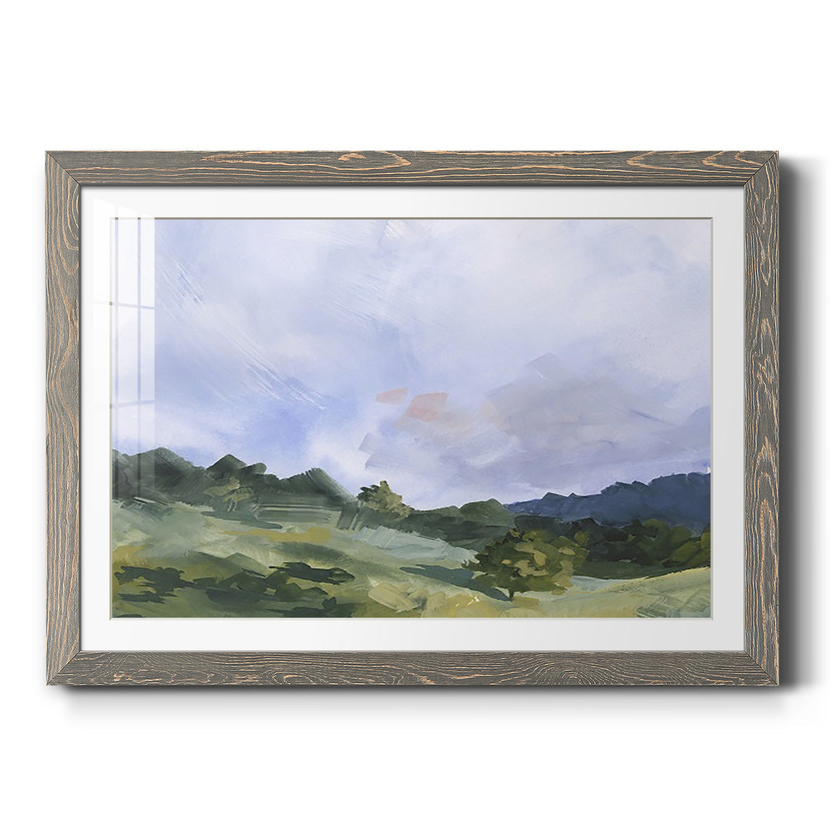 Pastoral Horizons I - Barnwood Framed Art Print