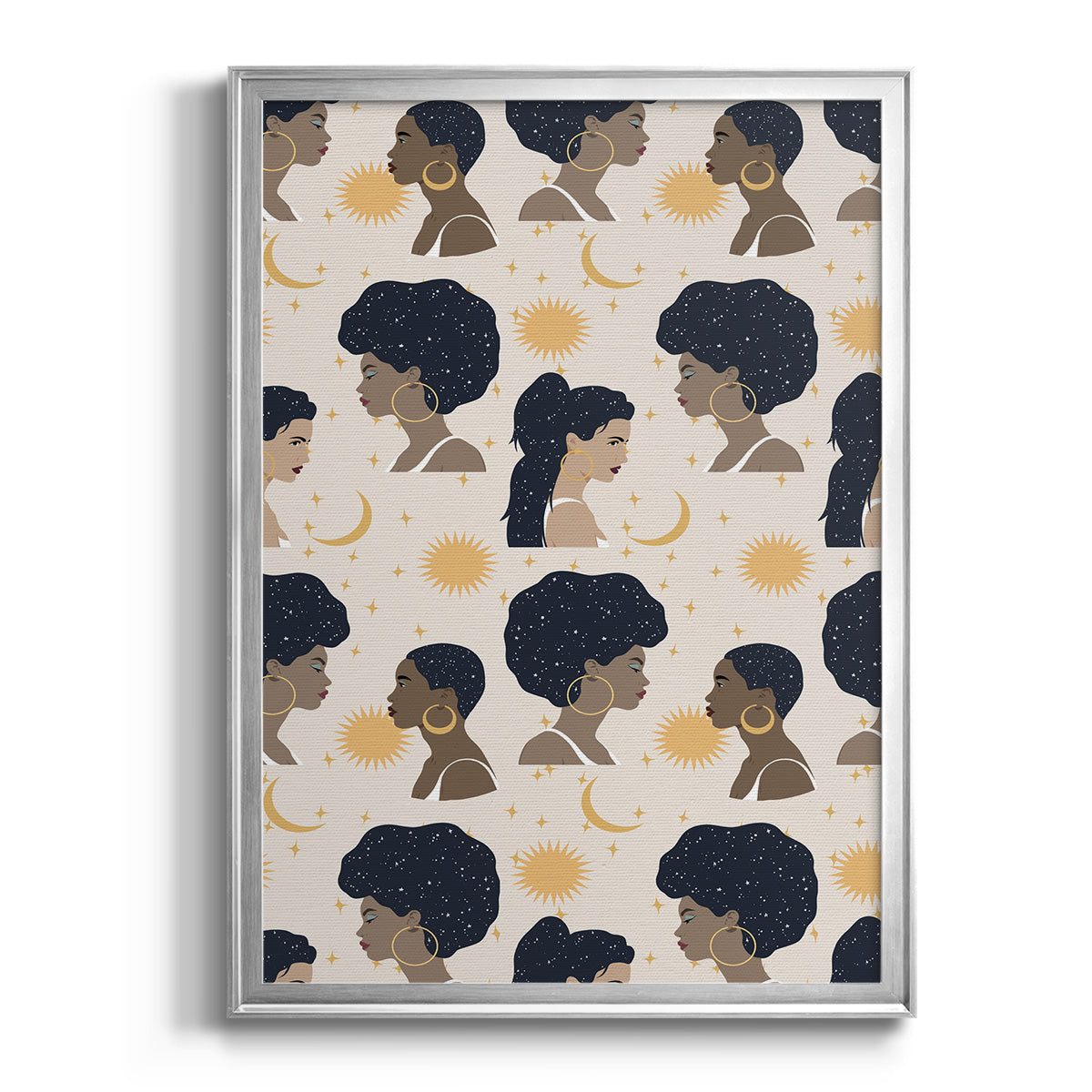 Heavenly Hair Collection E - Modern Framed Canvas Print