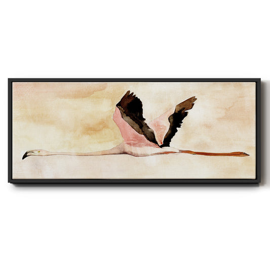 Touching Down I - Floater Framed Canvas Print