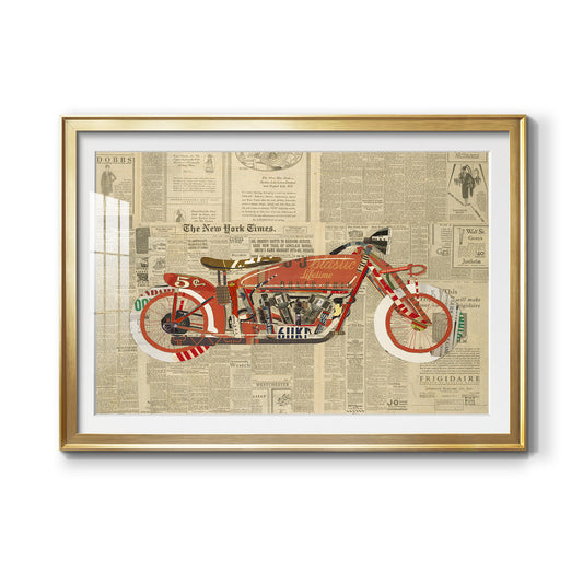 Vintage Red Premium Framed Print - Ready to Hang