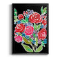 Floral Choir Bouquet - Modern Framed Canvas Print