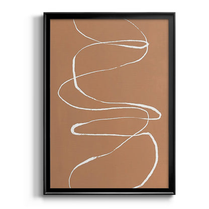 Terracotta Drift I - Modern Framed Canvas Print