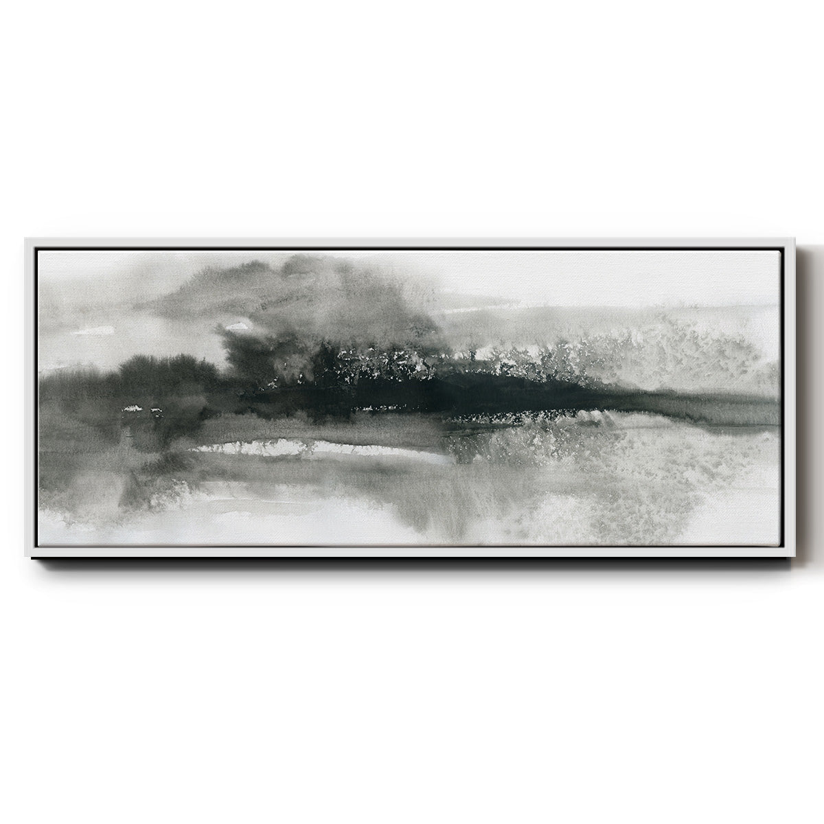 Dramatic Setting - Floater Framed Canvas Print