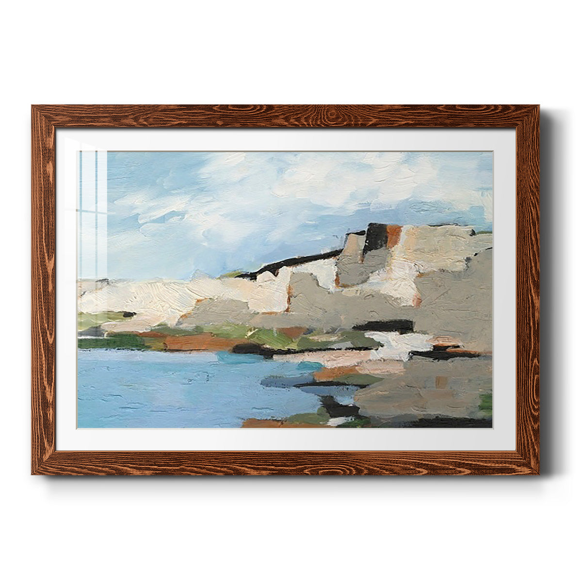 White Rock Cliffs II - Barnwood Framed Art Print