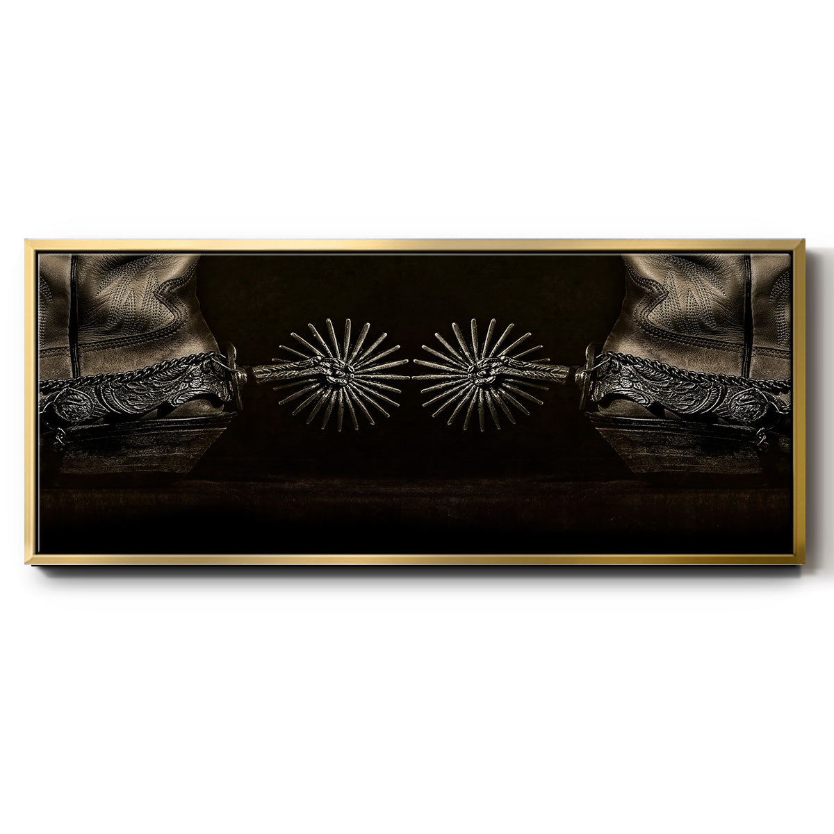 Photography Study Spurs - Floater Framed Canvas Print