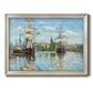 Ships Riding on the Seine - Ornate Framed Canvas Print