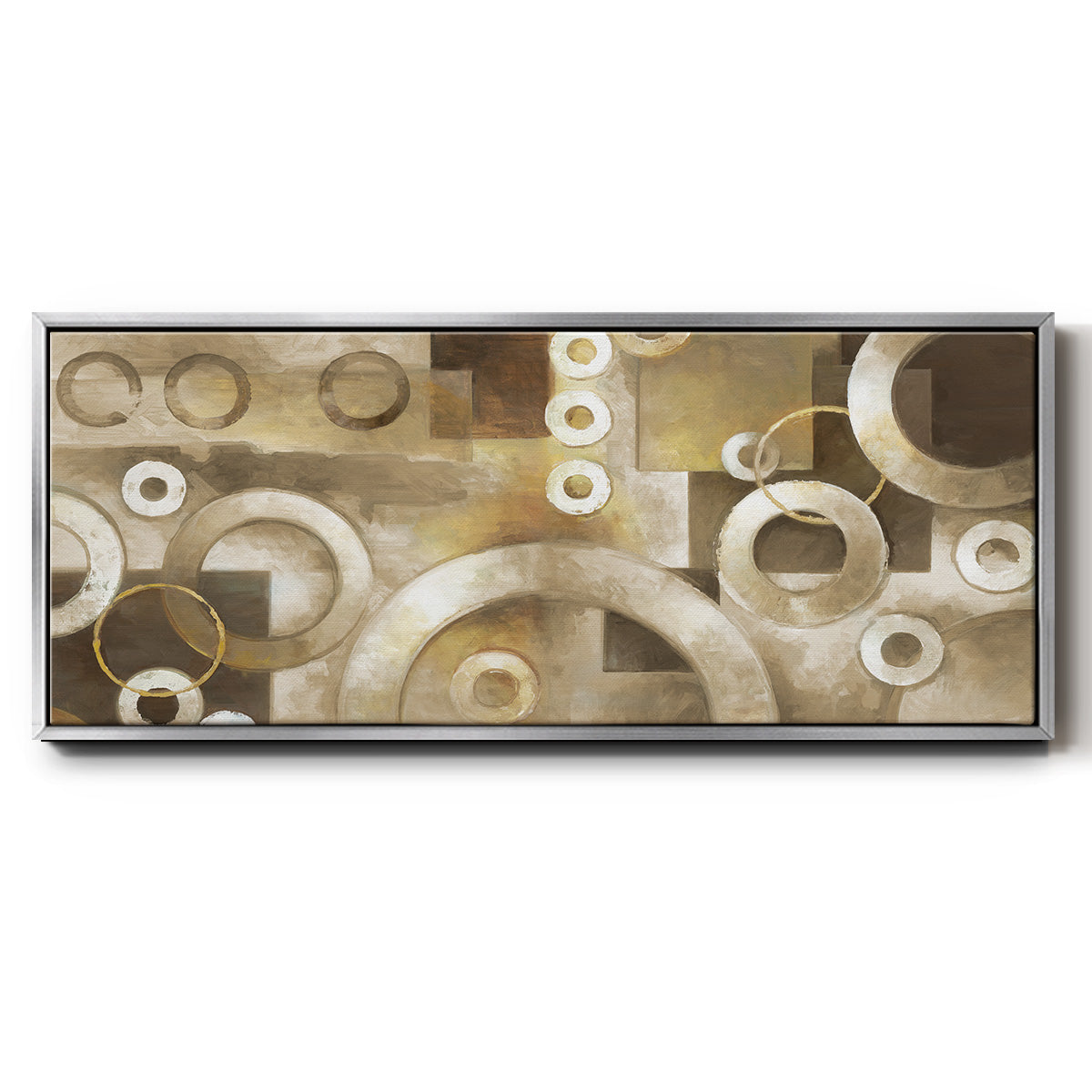 Neutral Motion - Floater Framed Canvas Print
