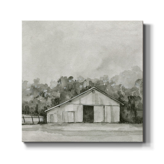 Solemn Barn Sketch IV-Premium Gallery Wrapped Canvas - Ready to Hang