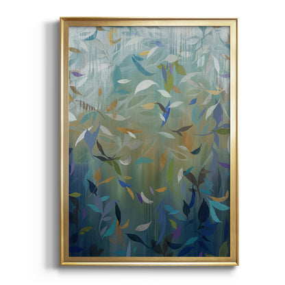 Falling Leaves - Modern Framed Canvas Print