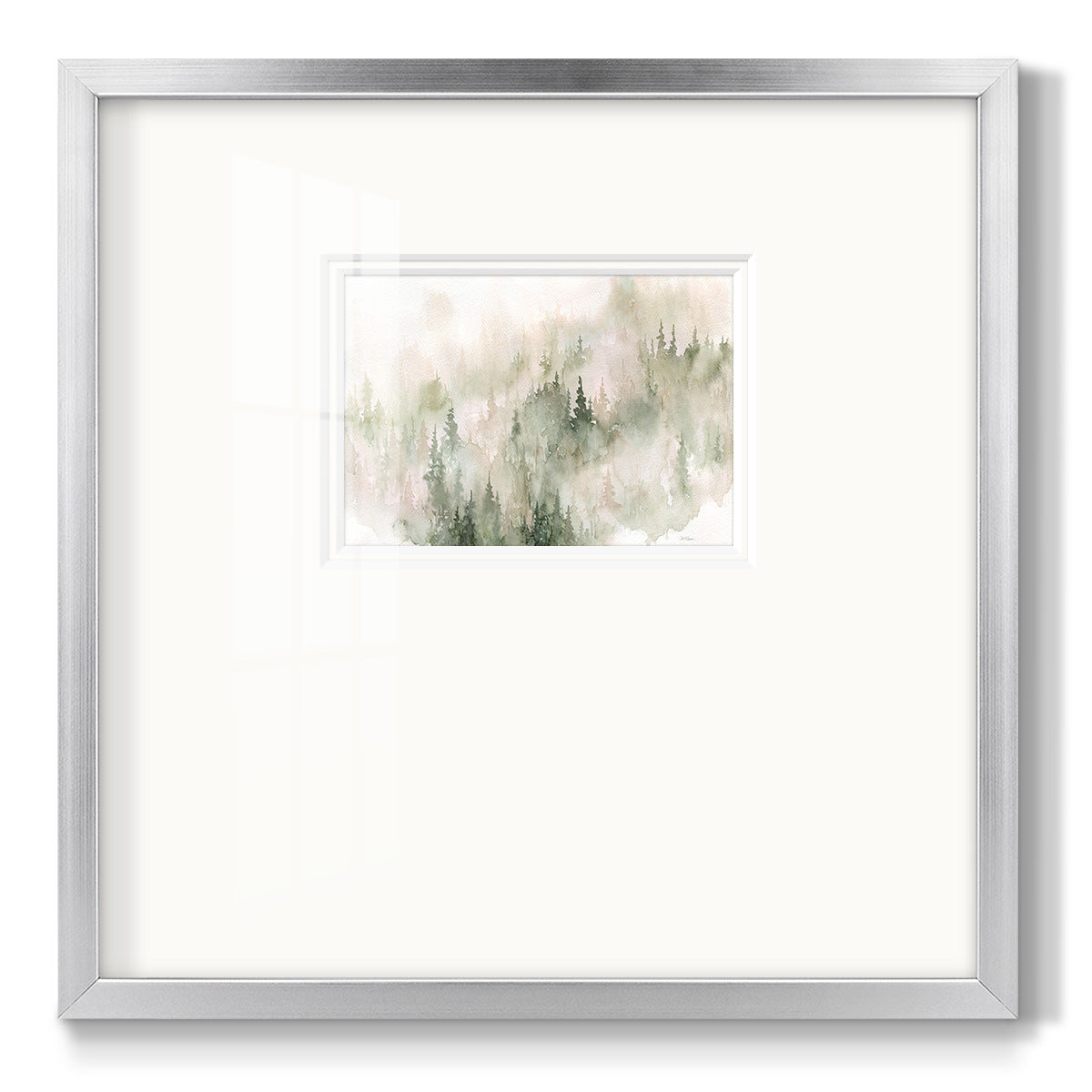 Misty Mountain Sides - Double Matboard Framed Print
