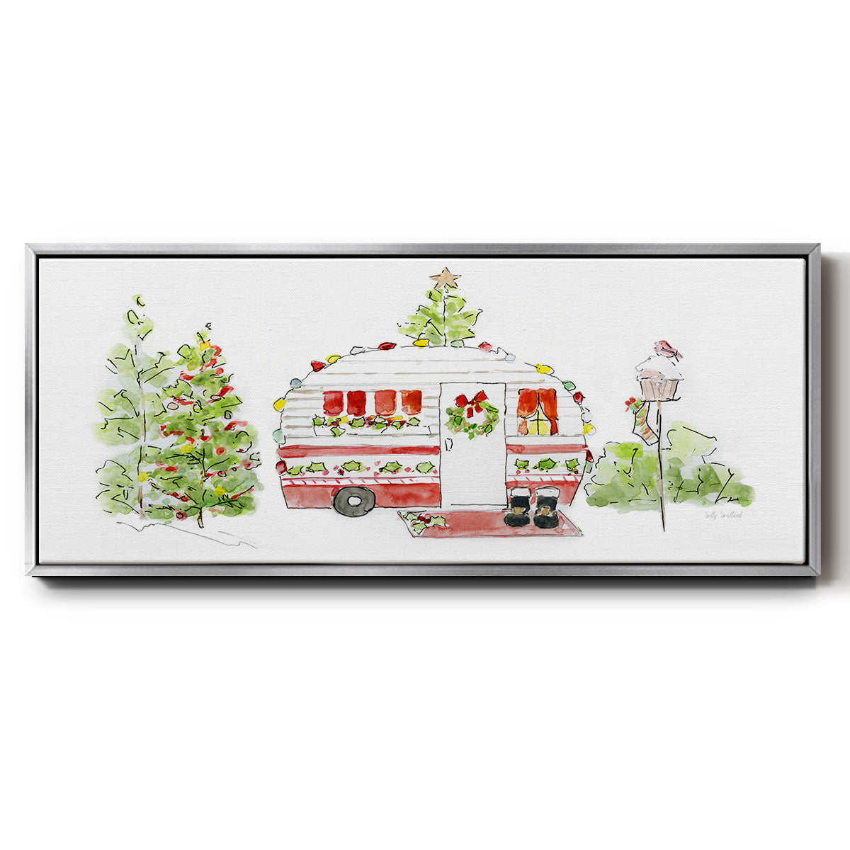 Holiday Camper II - Floater Framed Canvas Print