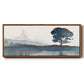 Serene Silhouette II - Floater Framed Canvas Print