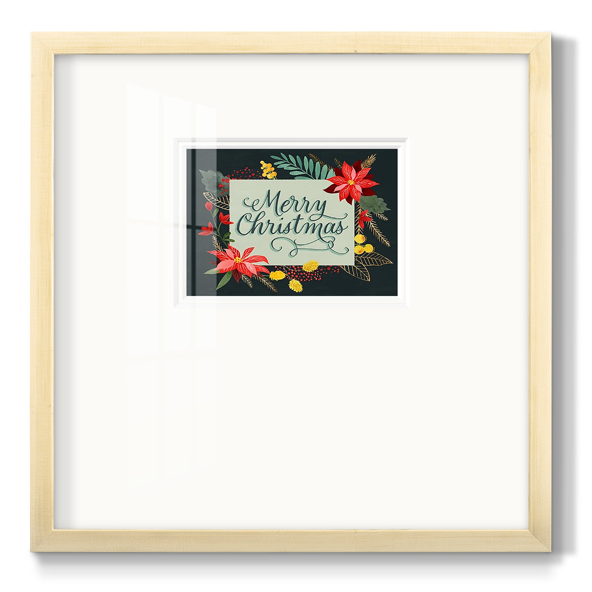 Bright Christmas Night  I Premium Framed Print Double Matboard