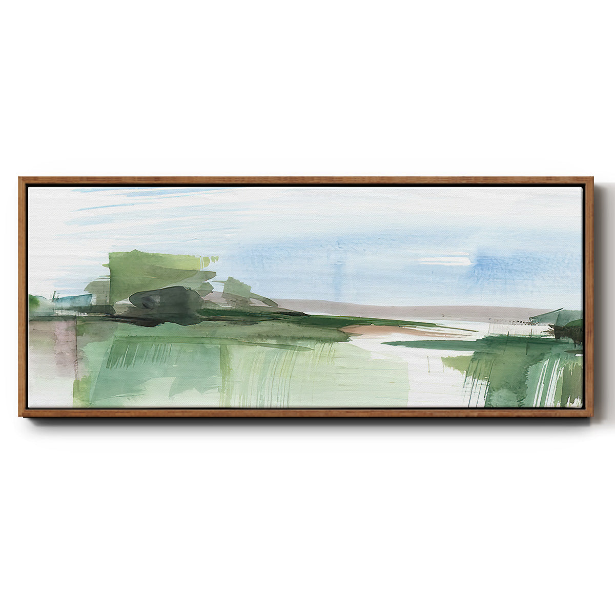 Abstract Wetland IV - Floater Framed Canvas Print