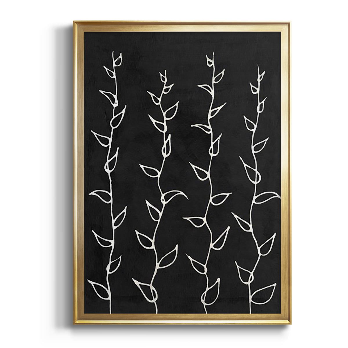 Ivory Vines I - Modern Framed Canvas Print