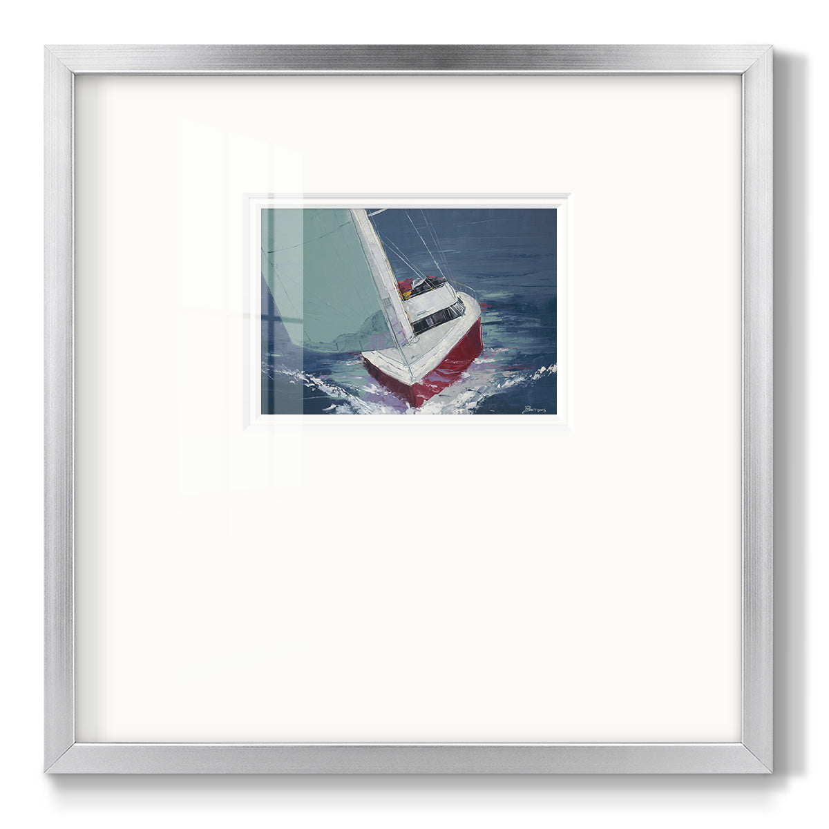 Day Sailing - Double Matboard Framed Print