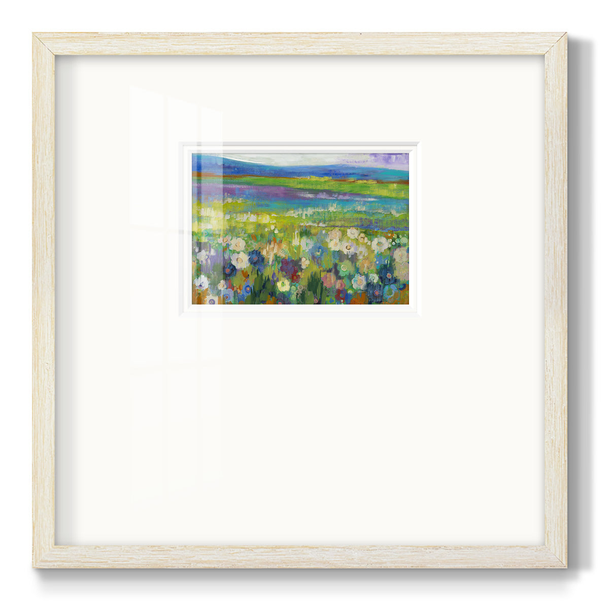 Flowerfields Premium Framed Print Double Matboard