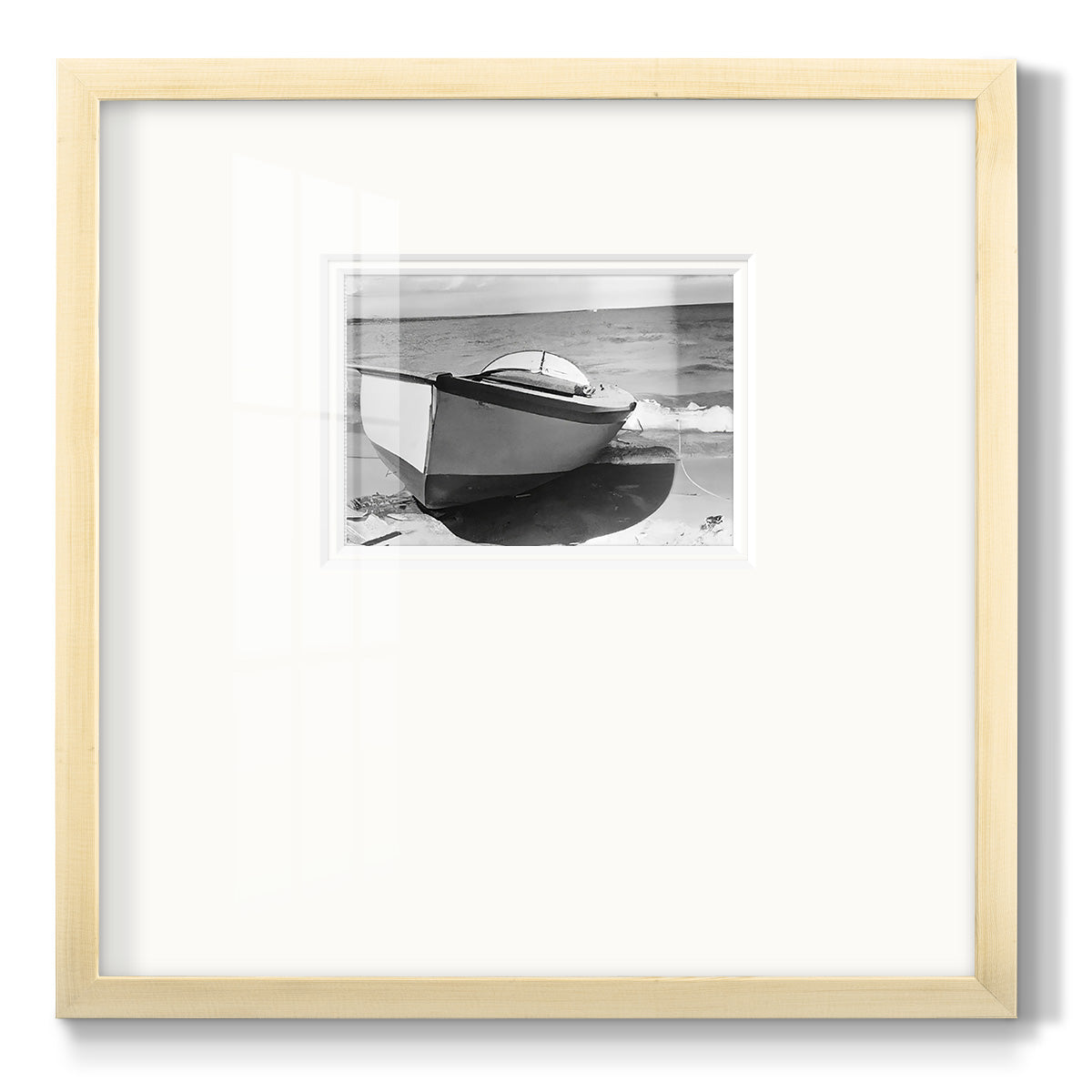 Vintage Rowboat II - Double Matboard Framed Print