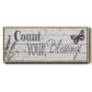 Count Your Blessings - Floater Framed Canvas Print