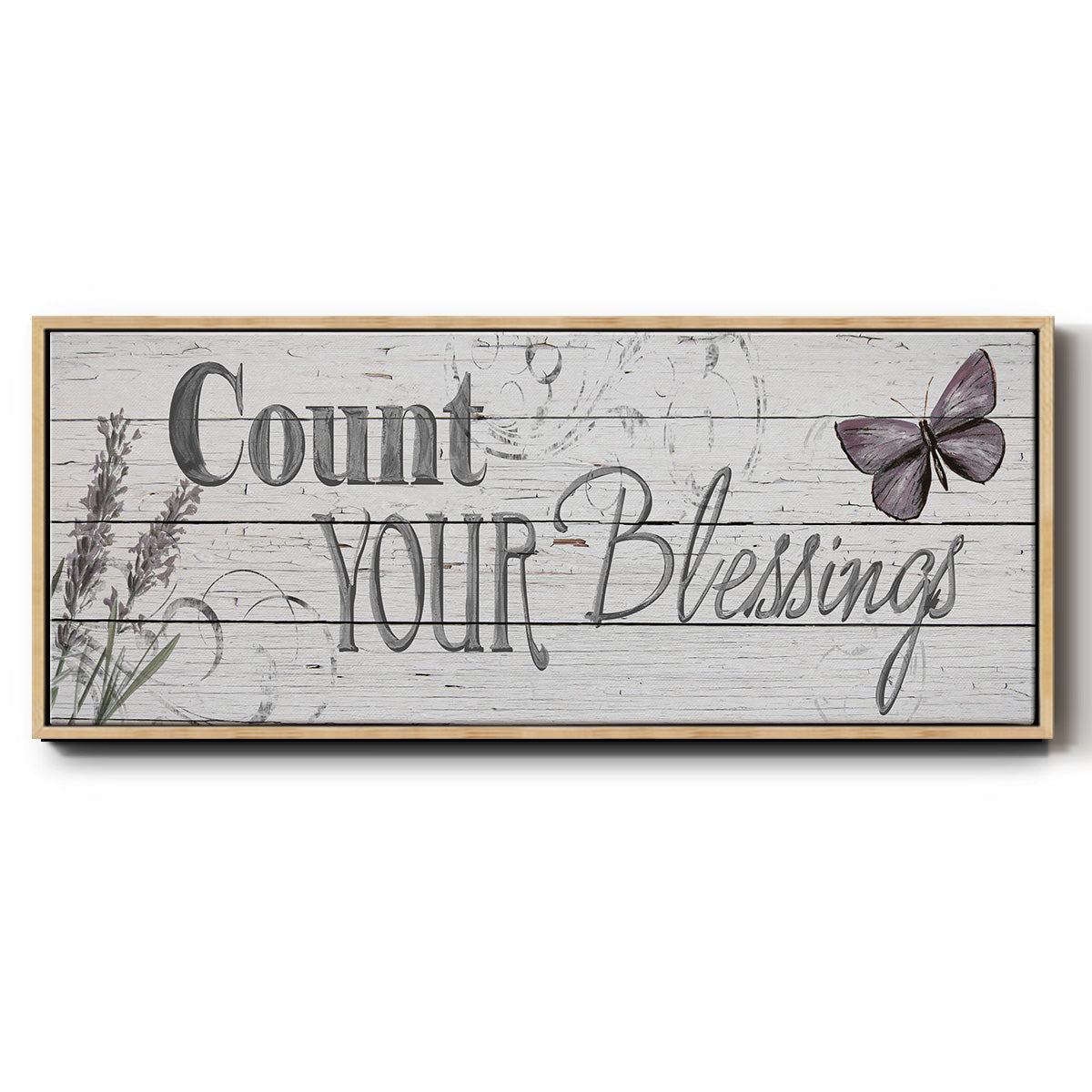 Count Your Blessings - Floater Framed Canvas Print