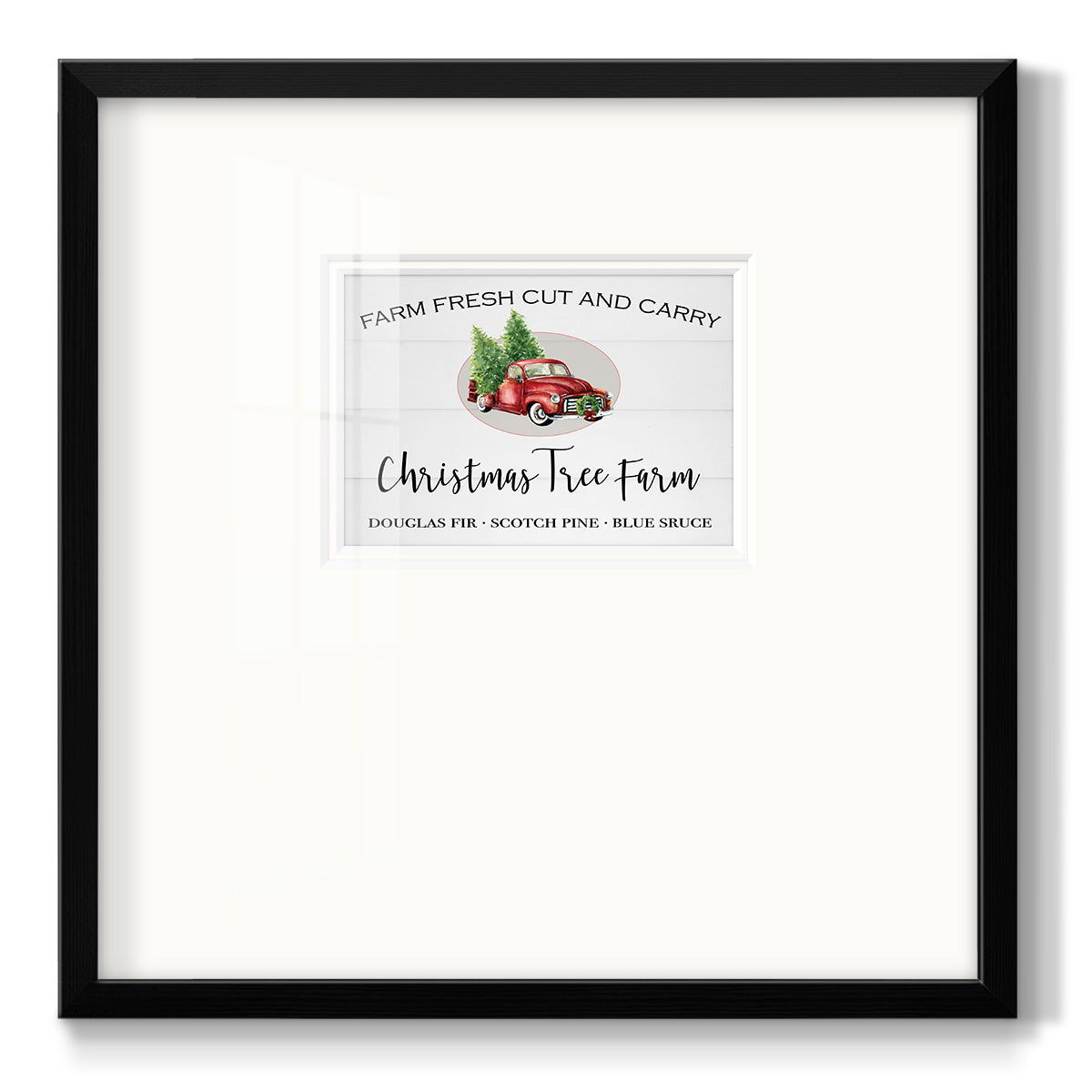 Christmas Tree Farm - Double Matboard Framed Print