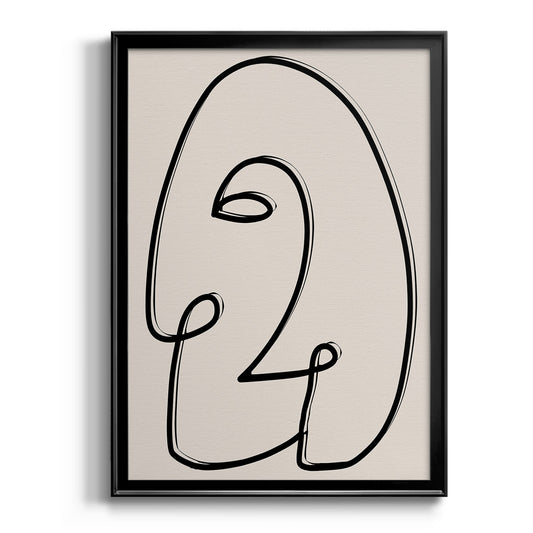 Face It II - Modern Framed Canvas Print