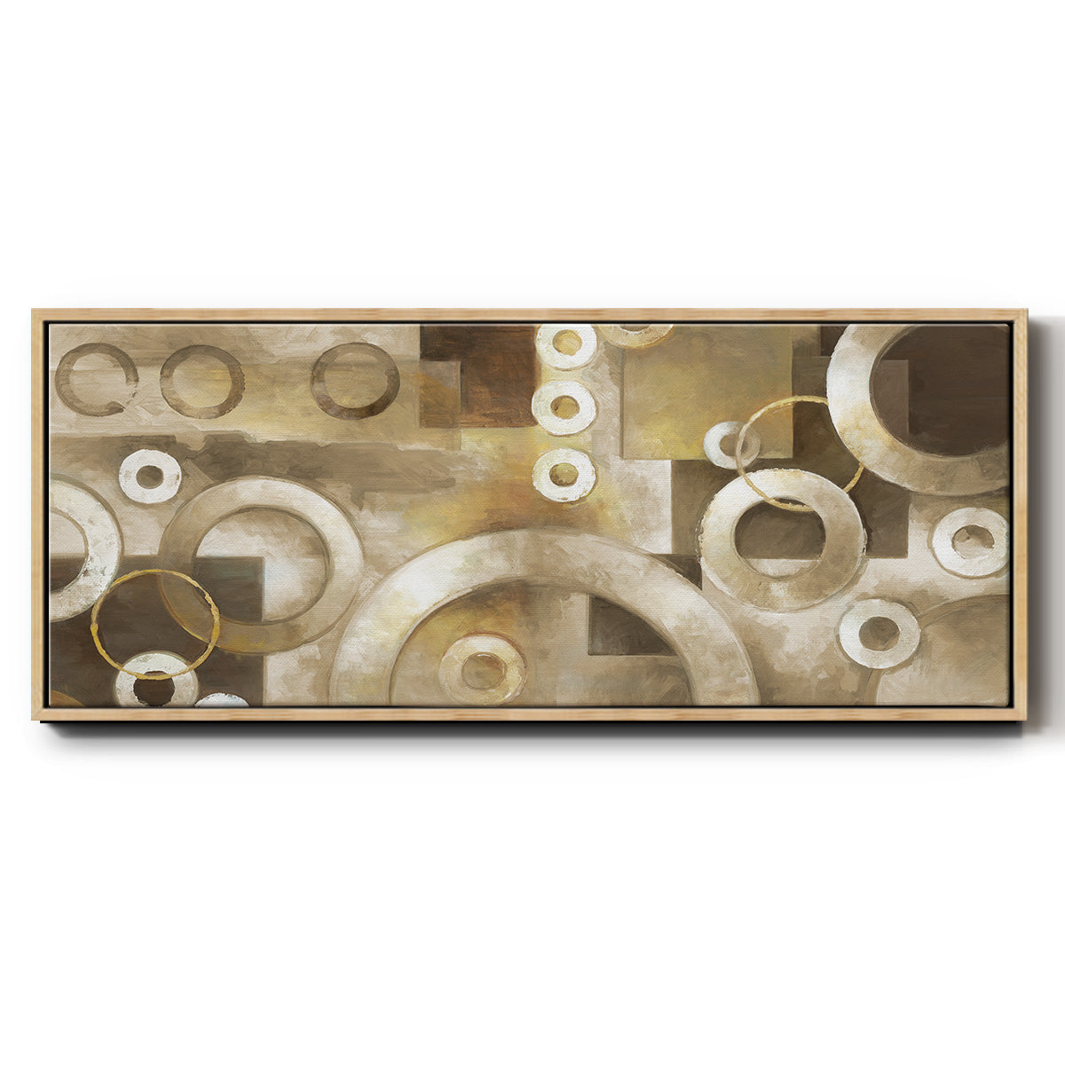 Neutral Motion - Floater Framed Canvas Print
