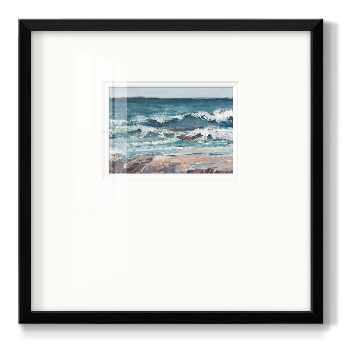 Ocean Breakers II Premium Framed Print Double Matboard