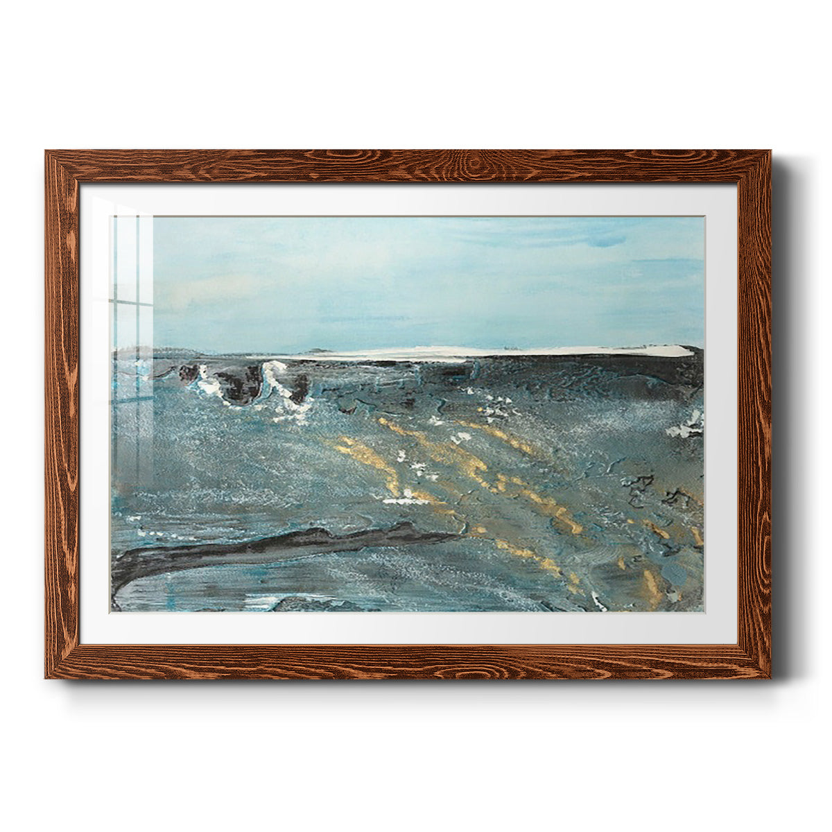Flow of Love in Ocean II - Barnwood Framed Art Print