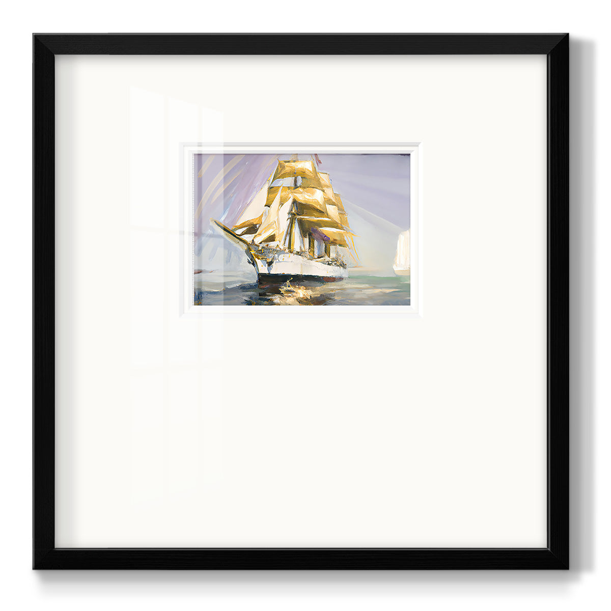 Golden Sail III - Double Matboard Framed Print
