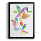 Color Pop Leaves II - Modern Framed Canvas Print