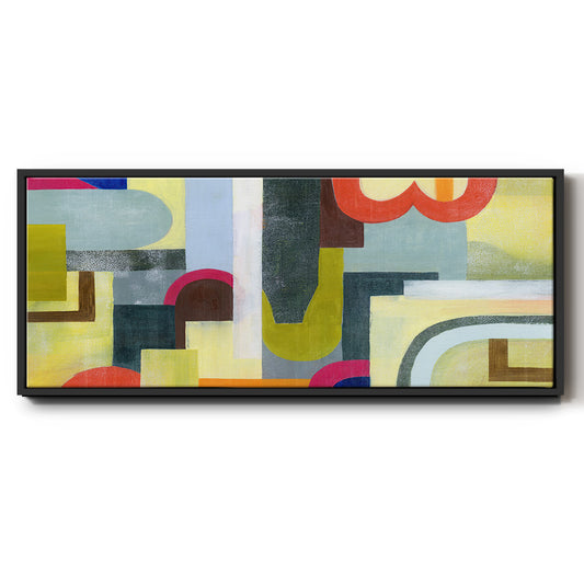 City of Rainbows III - Floater Framed Canvas Print