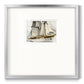 White and Gold Sails Premium Framed Print Double Matboard