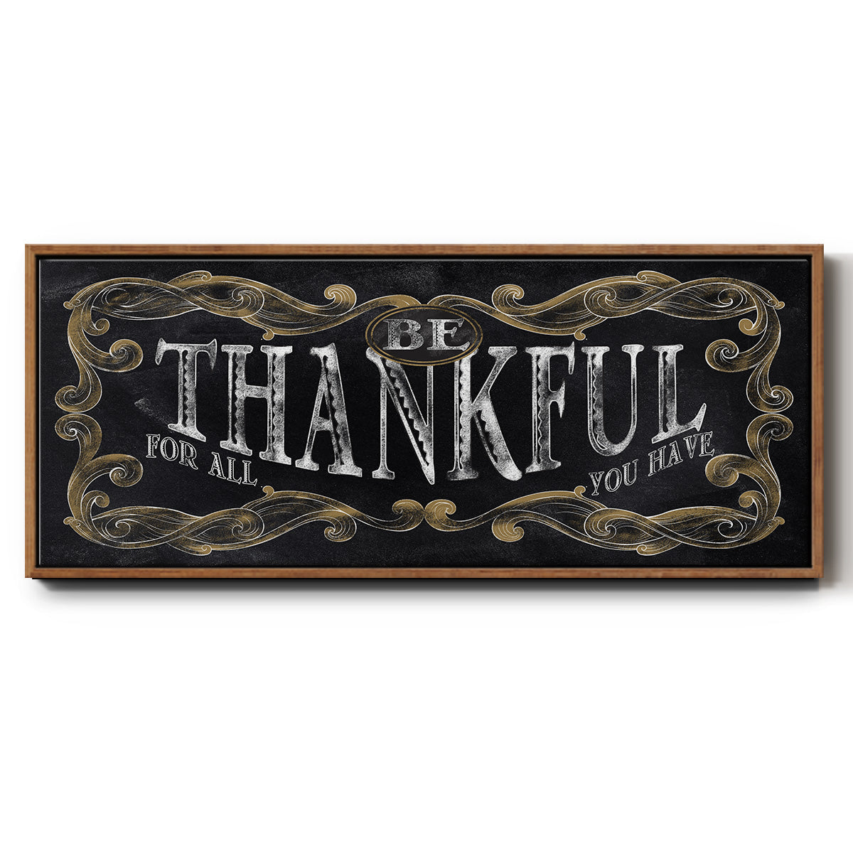Be Thankful - Floater Framed Canvas Print