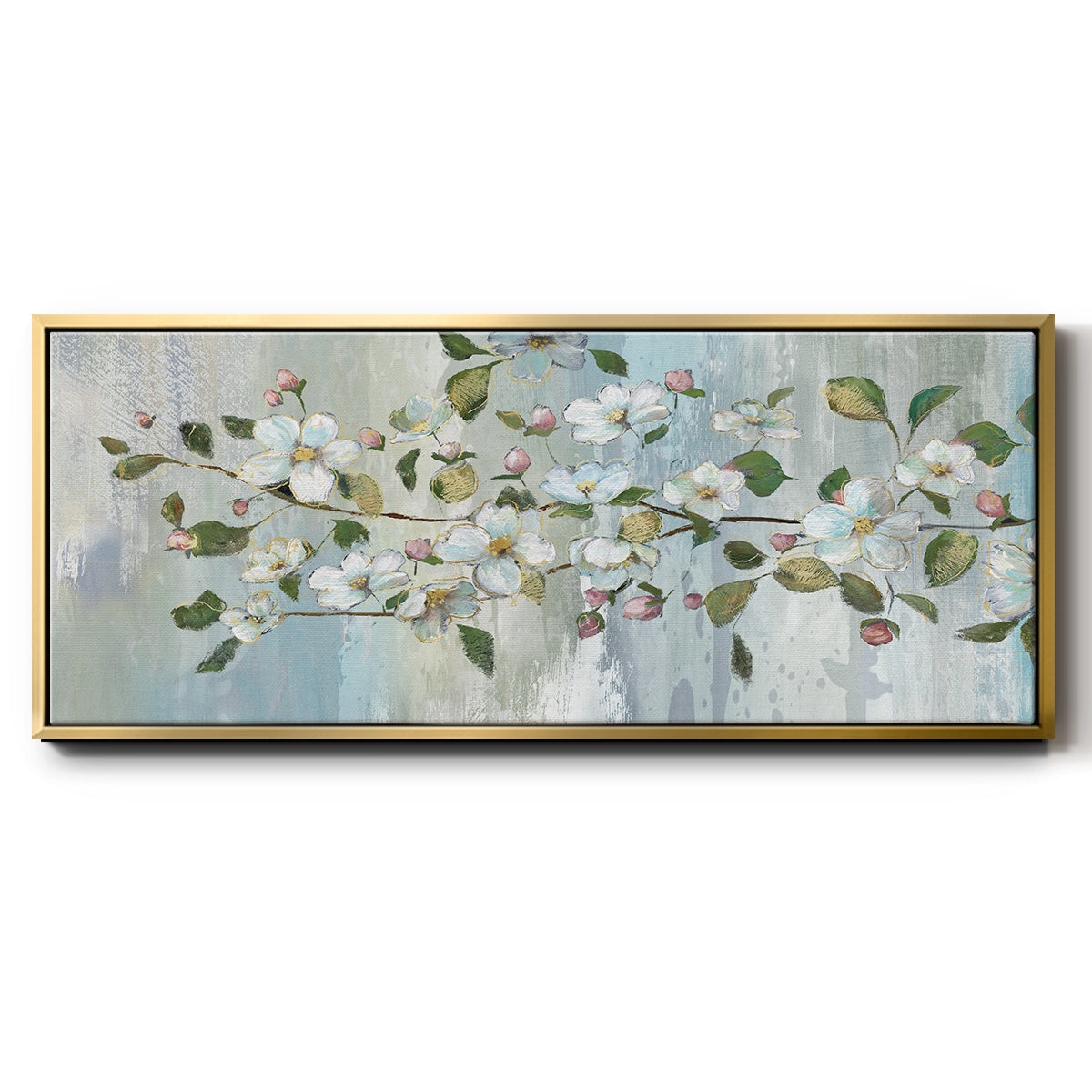 Painterly Blossoms - Floater Framed Canvas Print