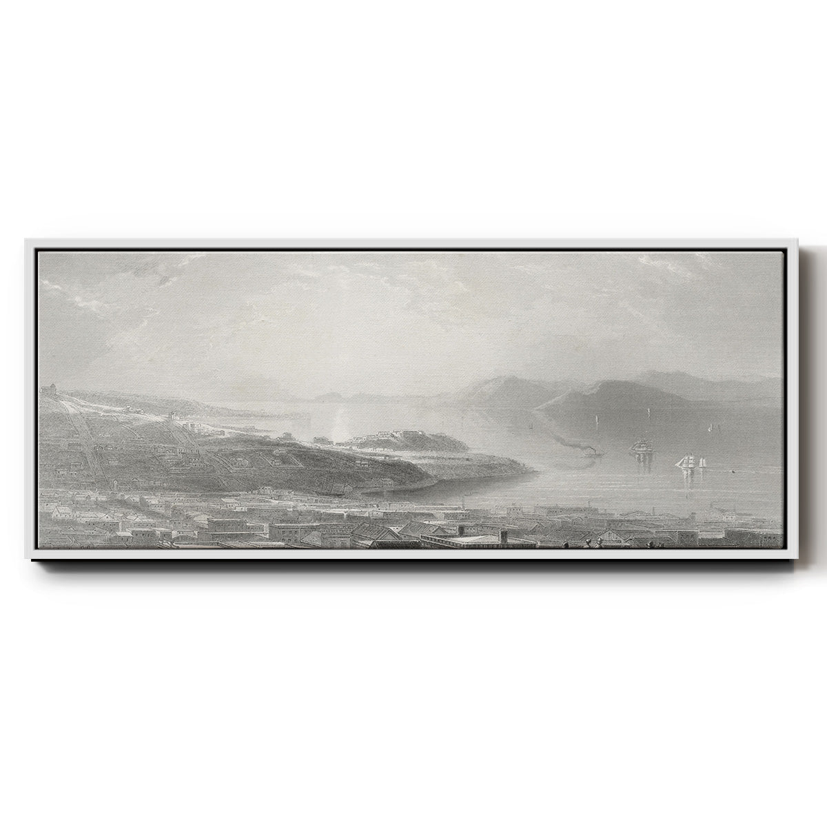 Golden Gate - Floater Framed Canvas Print